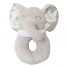 RT36-G: Grey Elephant Rattle Toy